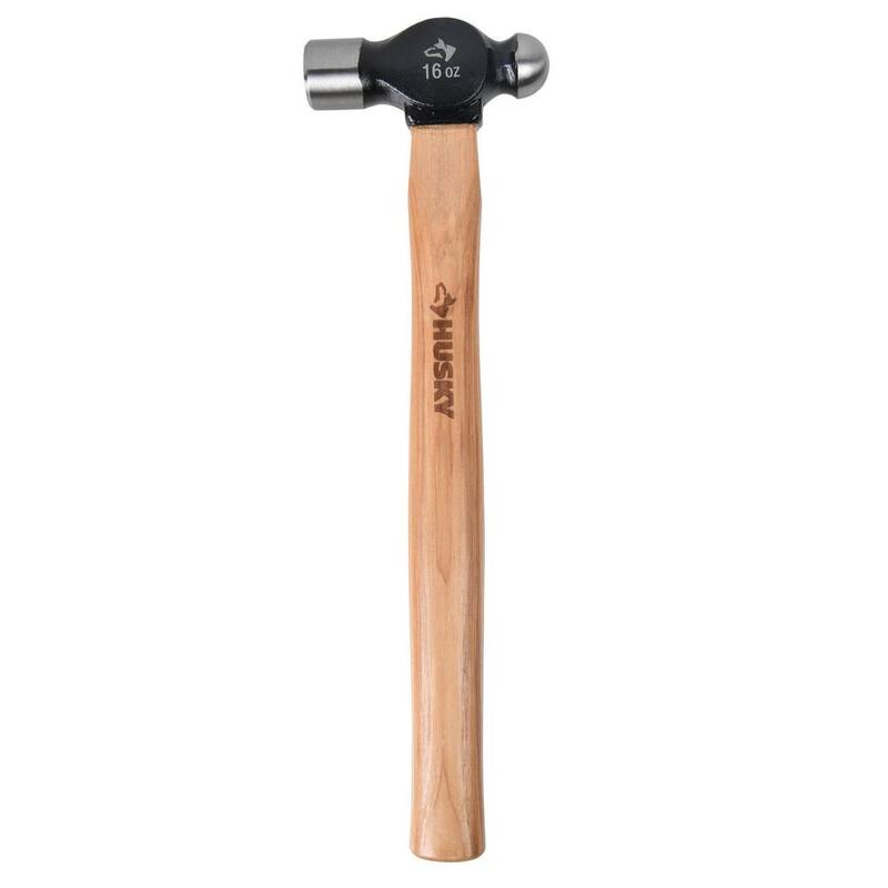 Husky 16 oz. Ball Peen Hammer with 12.2 in. Hickory Handle ​​ - SUO-002