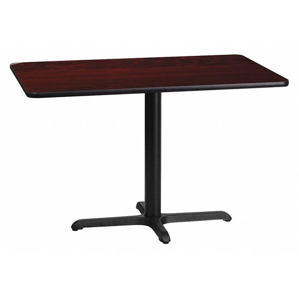 Flash Furniture Rectangle Laminate Table, 24" W, 42" L, 31.125" H, Laminate Top, Wood Grain - XU-MAHTB-2442-T2230-GG