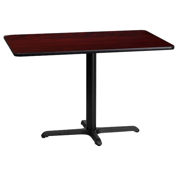 Flash Furniture Rectangle Laminate Table, 24" W, 42" L, 31.125" H, Laminate Top, Wood Grain - XU-MAHTB-2442-T2230-GG