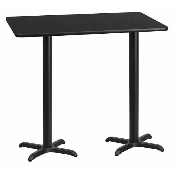 Flash Furniture Rectangle Laminate Table Top, 30" W, 60" L, 43.125" H, Laminate Top, Wood Grain - XU-BLKTB-3060-T2222B-GG