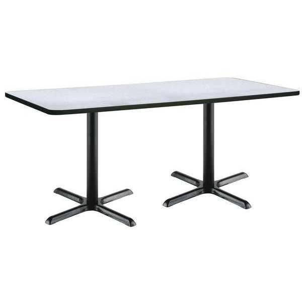 Kfi Rectangle KFI 30" x 72" Conference Table with Grey Nebula Top, Black X-Base, 72 W, 30 L, 29 H, Grey - T3072-B2015-BK-GYN