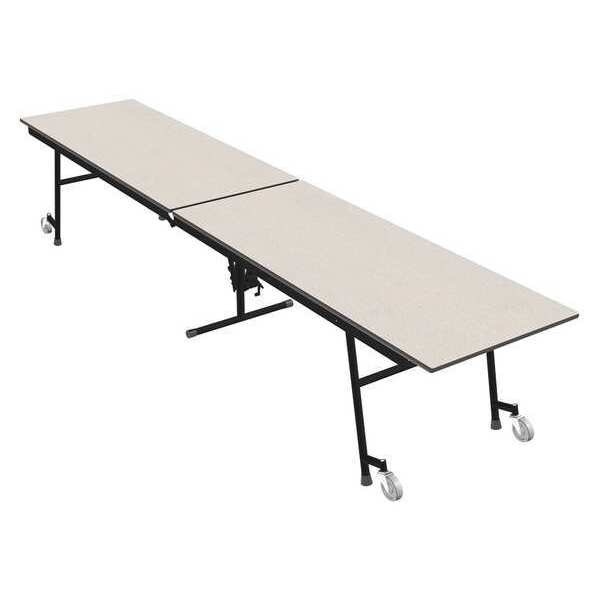 Palmer Hamilton Rectangle Mobile Cafeteria Table, 30" W, 29" H, High Pressure Laminate Top, Gray Glace - 23M15293012