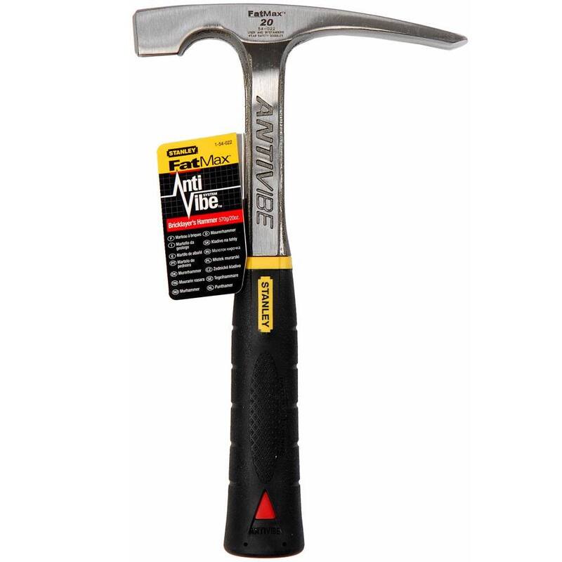 Stanley FATMAX 20 oz. 11 in. AntiVibe Brick Hammer with Rubber Grip Handle - 54-022