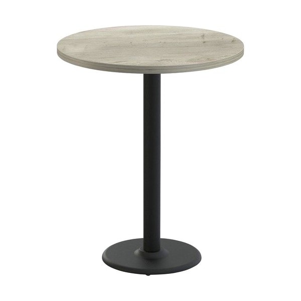 Special-T Table, Round, 42in Dia x 42in, Black Base/Aged Driftwood Top - SCTCANT242BHBAD