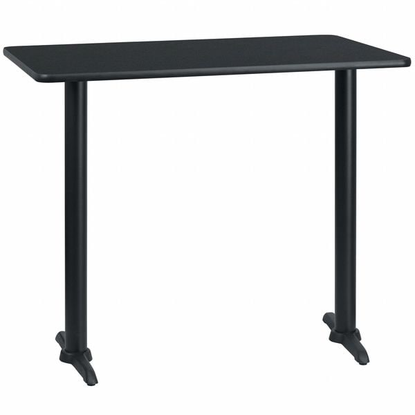 Flash Furniture Rectangle Laminate Table Top, 30" W, 48" L, 43.125" H, Laminate Top, Wood Grain - XU-BLKTB-3048-T0522B-GG