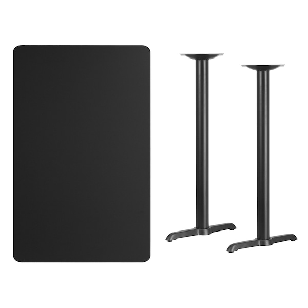 Flash Furniture Rectangle Laminate Table Top, 30" W, 48" L, 43.125" H, Laminate Top, Wood Grain - XU-BLKTB-3048-T0522B-GG