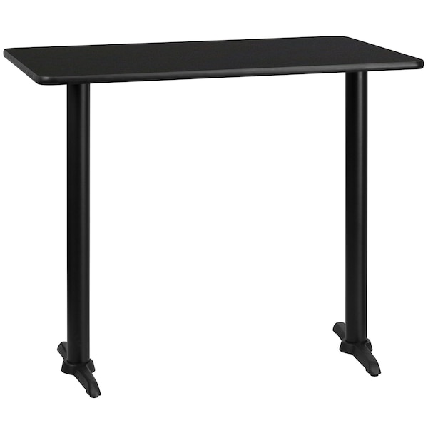 Flash Furniture Rectangle Laminate Table Top, 30" W, 48" L, 43.125" H, Laminate Top, Wood Grain - XU-BLKTB-3048-T0522B-GG