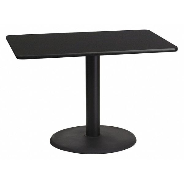 Flash Furniture Rectangle Laminate Table Top, 30" W, 42" L, 31.125" H, Laminate Top, Wood Grain - XU-BLKTB-3042-TR24-GG