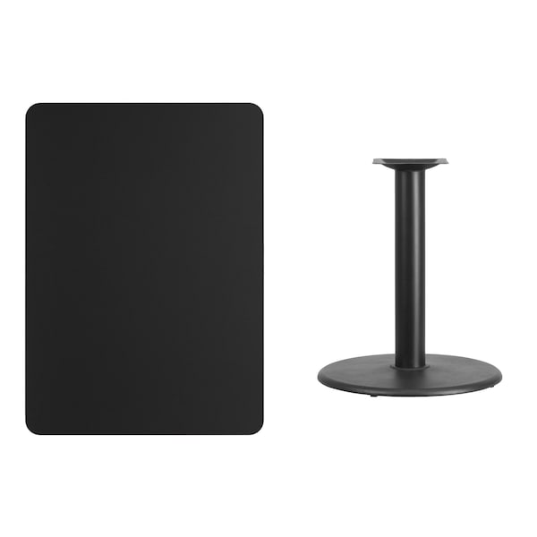 Flash Furniture Rectangle Laminate Table Top, 30" W, 42" L, 31.125" H, Laminate Top, Wood Grain - XU-BLKTB-3042-TR24-GG