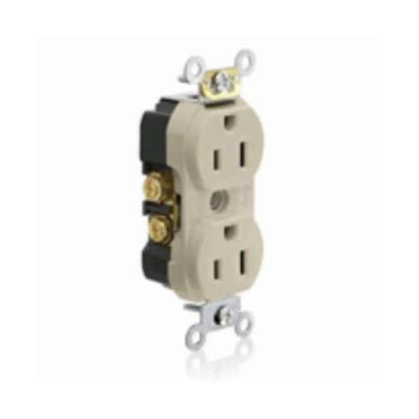 Leviton Electrical Receptacles 515R Tr Comm Gr Nrw Wht - TBR15-W