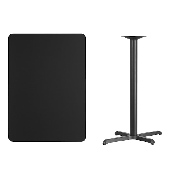 Flash Furniture Rectangle Laminate Table Top, 30" W, 42" L, 43.125" H, Laminate Top, Wood Grain - XU-BLKTB-3042-T2230B-GG