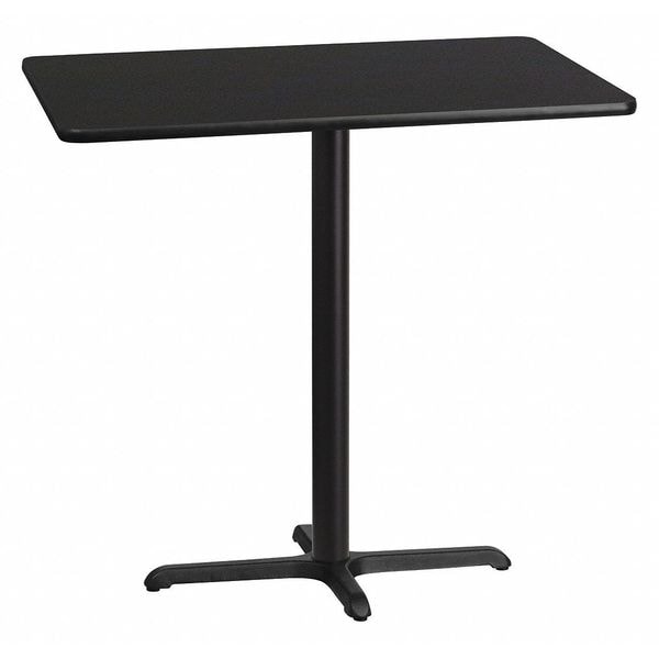 Flash Furniture Rectangle Laminate Table Top, 30" W, 42" L, 43.125" H, Laminate Top, Wood Grain - XU-BLKTB-3042-T2230B-GG