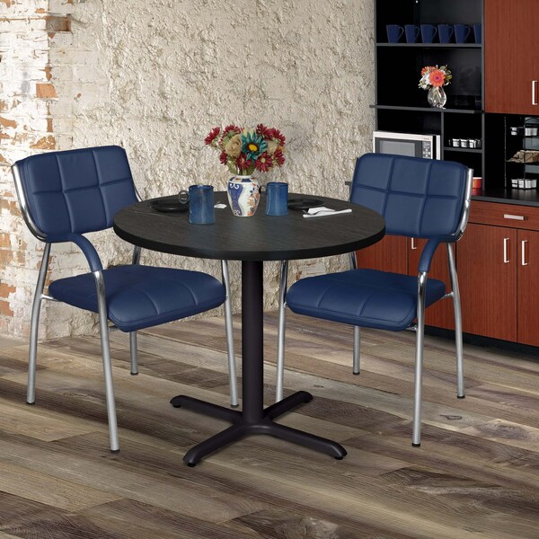 Regency Cain Square & Round Tables, 36 W, 36 L, 29 H, Wood, Metal Top, Ash Grey - TB36RNDAG
