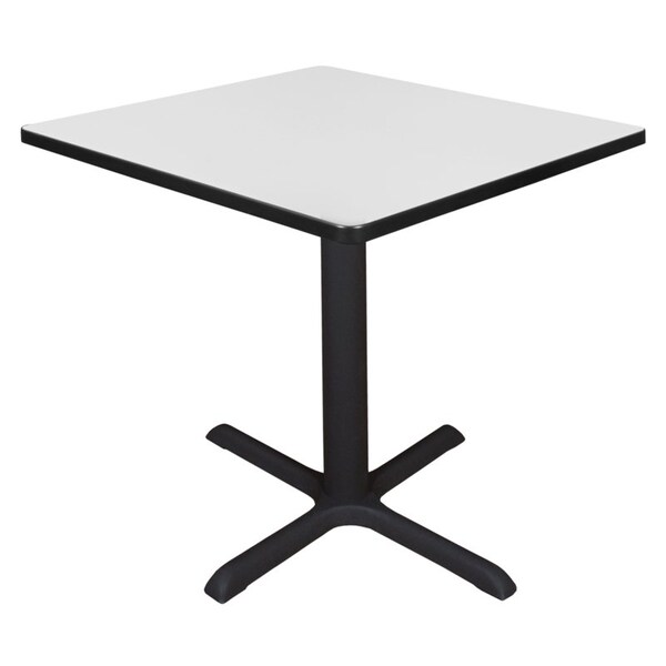 Regency Cain Square & Round Tables, 30 W, 30 L, 29 H, Wood, Metal Top, White - TB3030WH