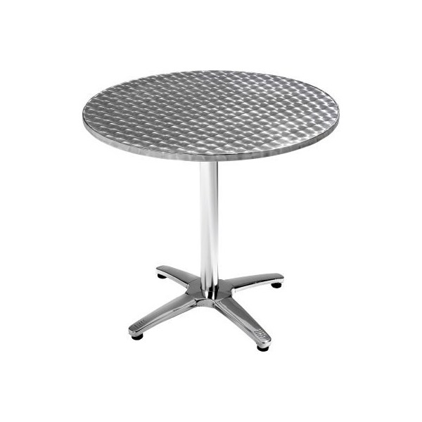 Phoenix Office Furn. Premier Hospitality 32in Round Stainless Steel Restaurant Table, Chrome - LR32RDCMX