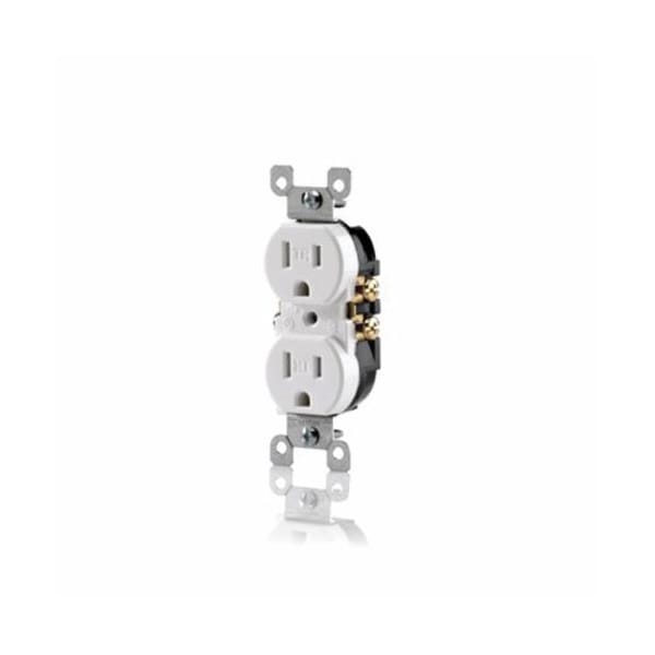 Leviton Wall Fixture 5-15R Recep Tr Lt Almond - T5320-T