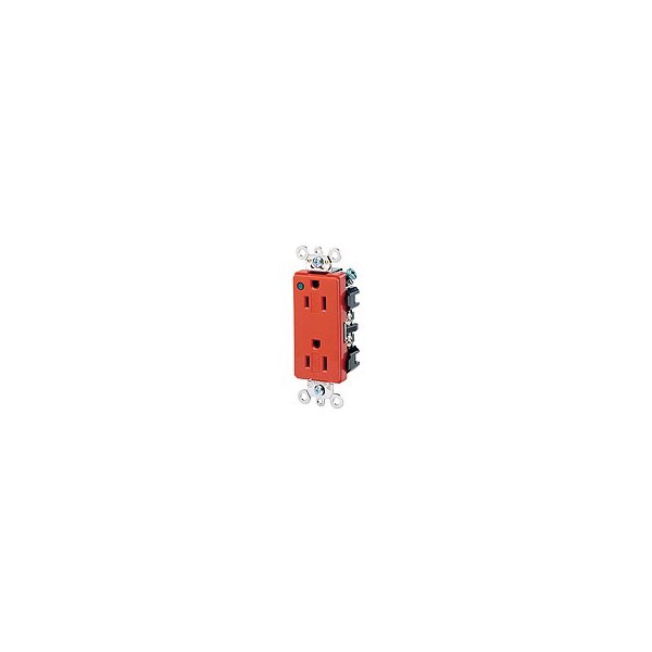 Leviton Electrical Receptacles Rd Rec Dec Dup Hg Pil Lite 2Po3Wi15A125V - 16262-PLR