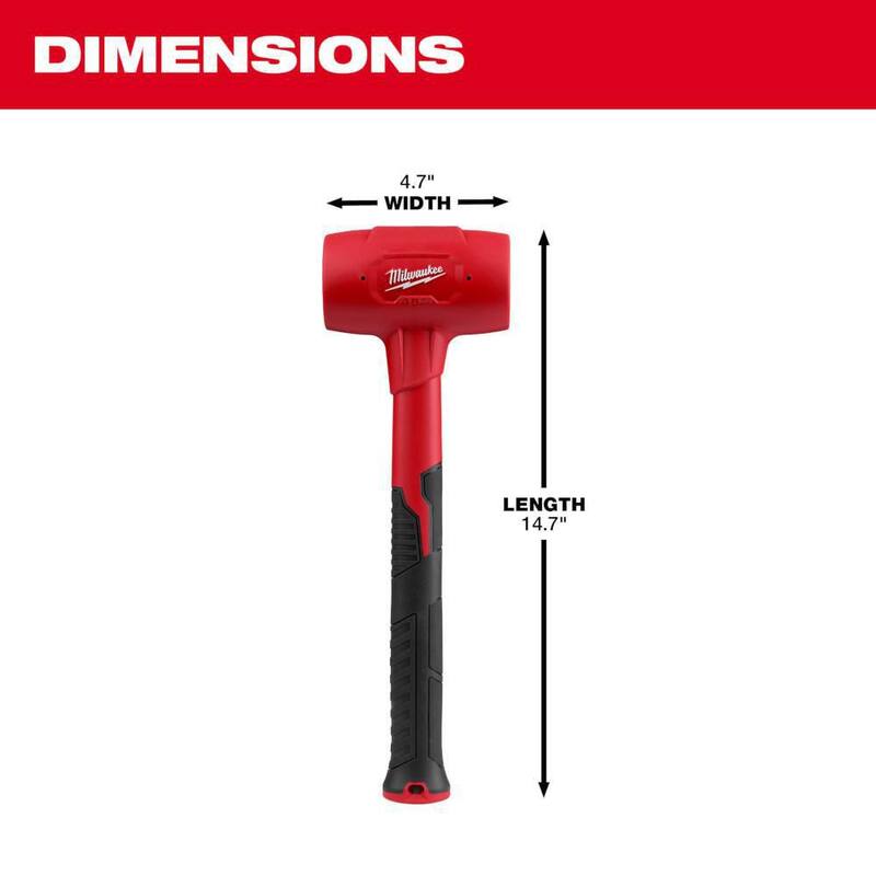 Milwaukee 48 oz., 16 oz., 28 oz., and 32 oz., Dead Blow Hammer Kit (4-Piece) - 48-22-9151-48-22-9140-48229150-48229141