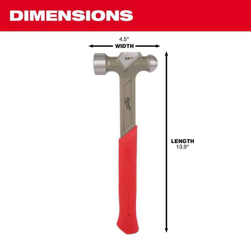 Milwaukee 24 oz. Steel Ball Peen Hammer - 48-22-9131