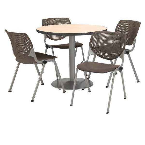 Kfi Round 36 W, 36 L, 29 H, Laminate Top, Natural - T36RD-B1922SL-NA-2300-P18