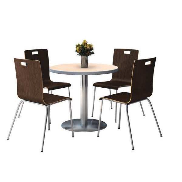 Kfi Round 36 W, 36 L, 29 H, Wood Top, Natural - T36RD-B1922SL-NA-9222CH-ES
