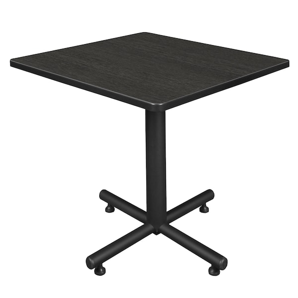 Regency Square Kobe X-Base Breakroom Table, 30 in W, 30 in L, Noble Oak - TKB3030NO