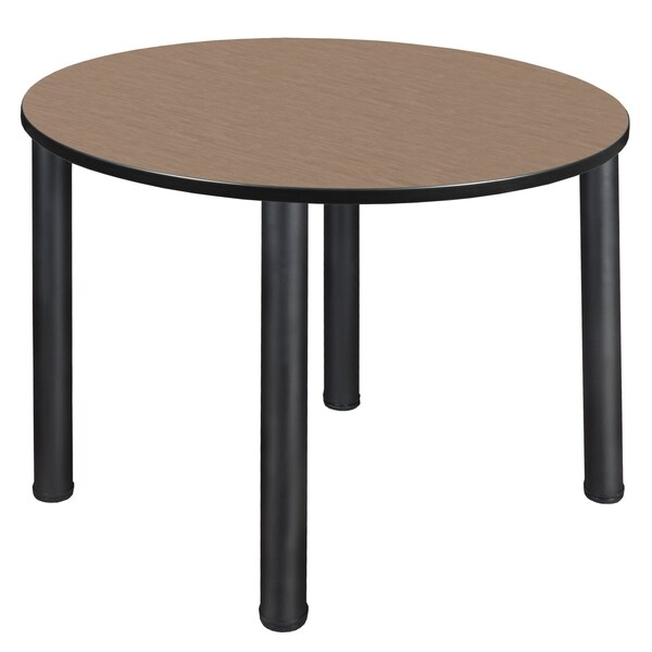 Regency Round Kee Large Breakroom Table, 48 in W, 48 in L, Noble Oak - TB48RNDNOBPBK