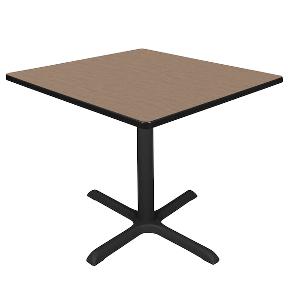 Regency Square Cain Medium X-Base Breakroom Table, 36 in W, 36 in L, Noble Oak - TB3636NO