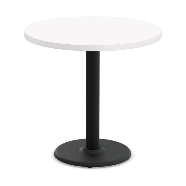 Special-T Table, Round, 36in Dia x 42in, Black Base/White Top - SCTCANT236BHBWH