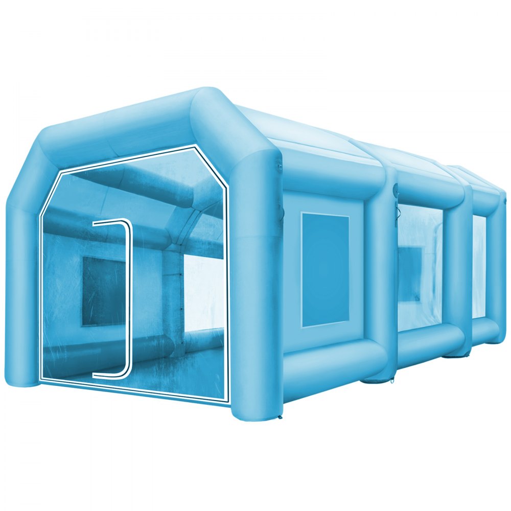 VEVOR 39.3x16.4x13.1Ft Inflatable Spray Booth Custom Tent Paint Booth Inflatable - ZP12X5X4MPQZPZH01V1
