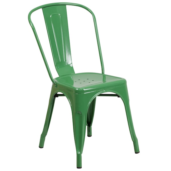 Flash Furniture Green Metal Set, 30RD - CH-51090TH-2-18CAFE-GN-GG