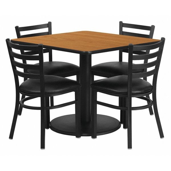 Flash Furniture Square Natural Laminate Table, 36" W, 36" L, 30" H, Laminate Top, Wood Grain - RSRB1015-GG