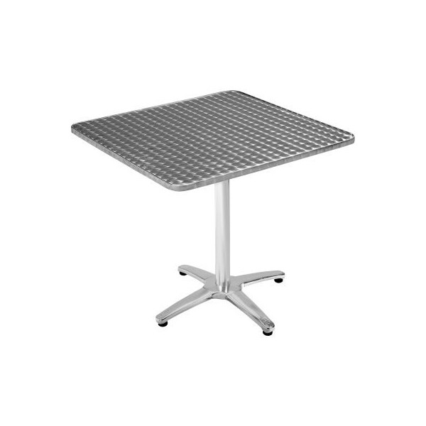 Phoenix Office Furn. Premier Hospitality 32in Square Stainless Steel Restaurant Table, Chrome - LR3232CMX