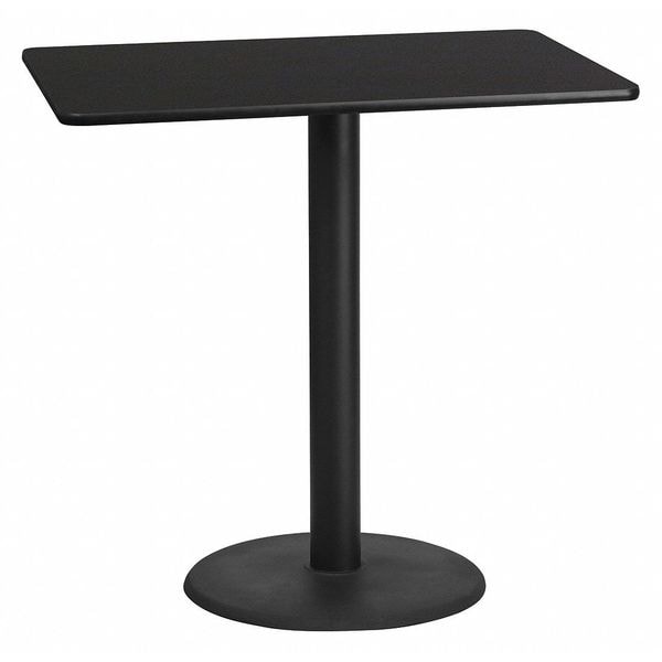 Flash Furniture Rectangle Laminate Table Top, 30" W, 48" L, 43.125" H, Laminate Top, Wood Grain - XU-BLKTB-3048-TR24B-GG