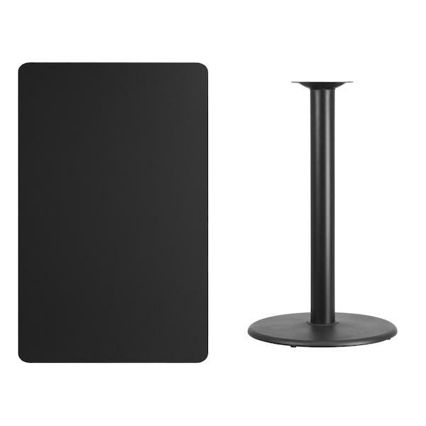 Flash Furniture Rectangle Laminate Table Top, 30" W, 48" L, 43.125" H, Laminate Top, Wood Grain - XU-BLKTB-3048-TR24B-GG