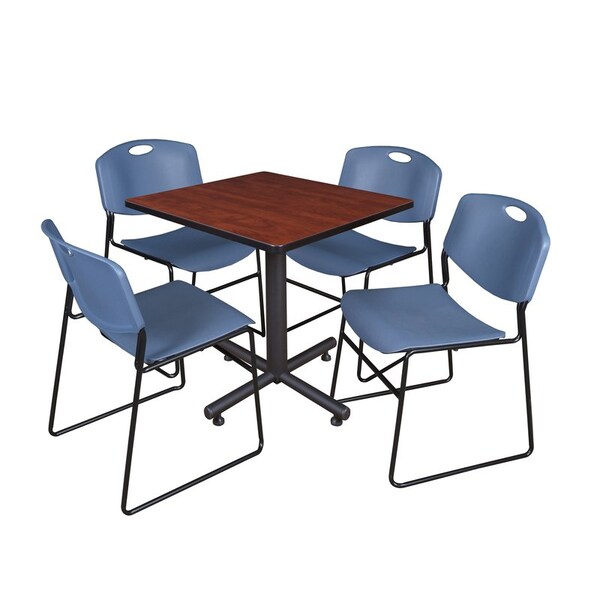 Kobe Square Tables > Breakroom Tables > Kobe Square Table & Chair Sets, Wood|Metal|Polypropylene Top - TKB3030CH44BE