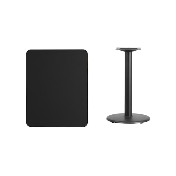 Flash Furniture Rectangle Laminate Table Top, 24" W, 30" L, 31.125" H, Laminate Top, Wood Grain - XU-BLKTB-2430-TR18-GG