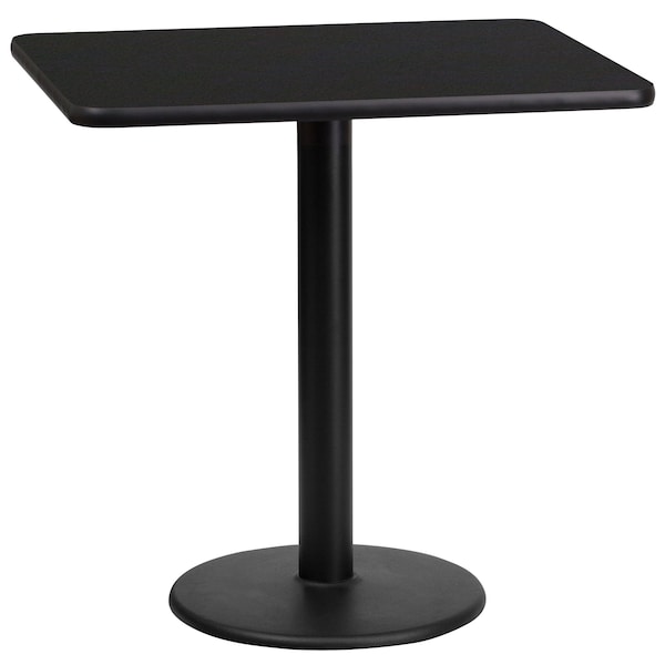 Flash Furniture Rectangle Laminate Table Top, 24" W, 30" L, 31.125" H, Laminate Top, Wood Grain - XU-BLKTB-2430-TR18-GG