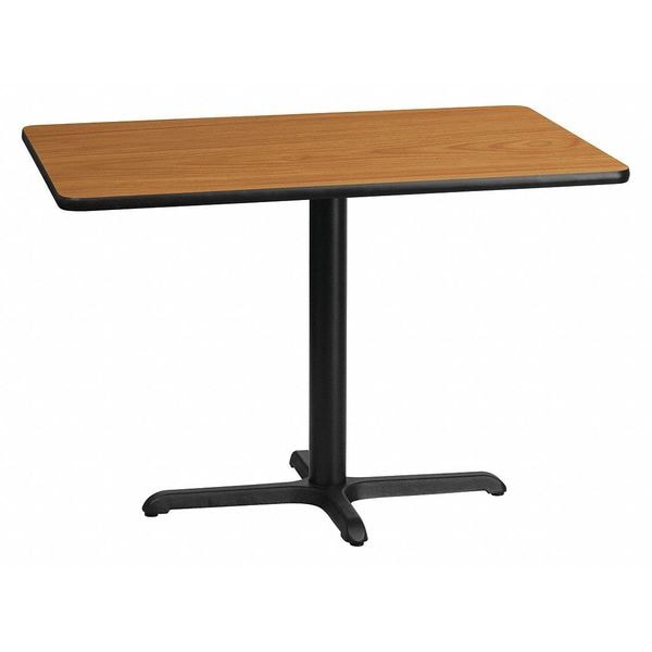 Flash Furniture Rectangle Natural Laminate Table, 30" W, 42" L, 31.125" H, Laminate Top, Wood Grain - XU-NATTB-3042-T2230-GG