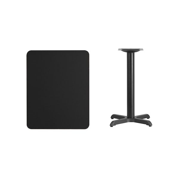 Flash Furniture Rectangle Laminate Table Top, 24" W, 30" L, 31.125" H, Laminate Top, Wood Grain - XU-BLKTB-2430-T2222-GG