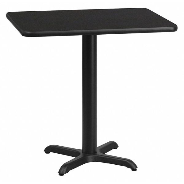 Flash Furniture Rectangle Laminate Table Top, 24" W, 30" L, 31.125" H, Laminate Top, Wood Grain - XU-BLKTB-2430-T2222-GG