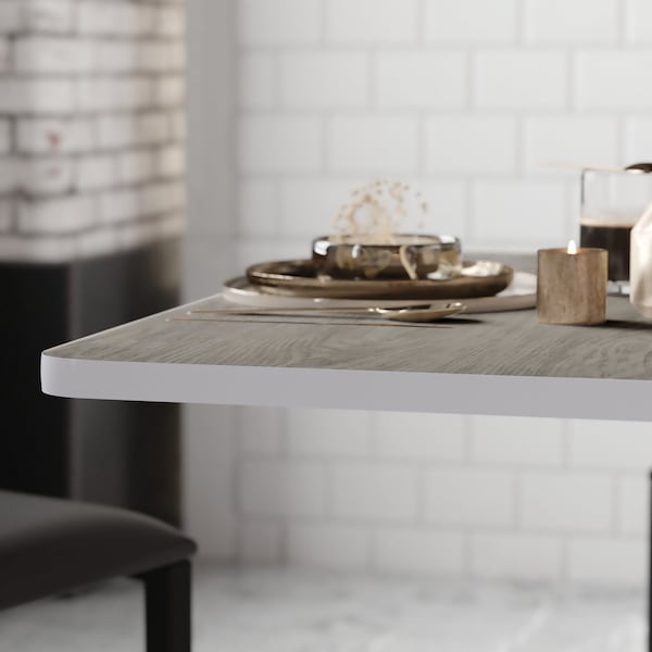 Flash Furniture Glenbrook 36in. Square Table Top w/White or Gray Reversible Laminate Top - XU-WHGY-3636-GG