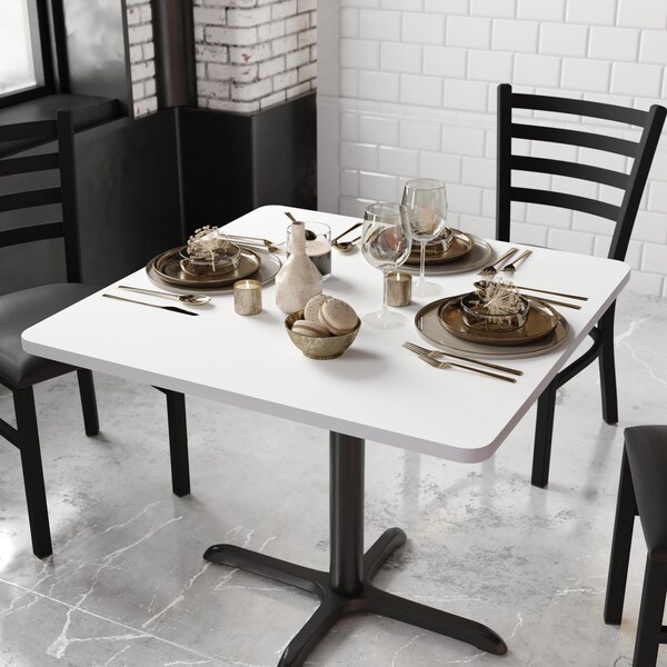 Flash Furniture Glenbrook 36in. Square Table Top w/White or Gray Reversible Laminate Top - XU-WHGY-3636-GG