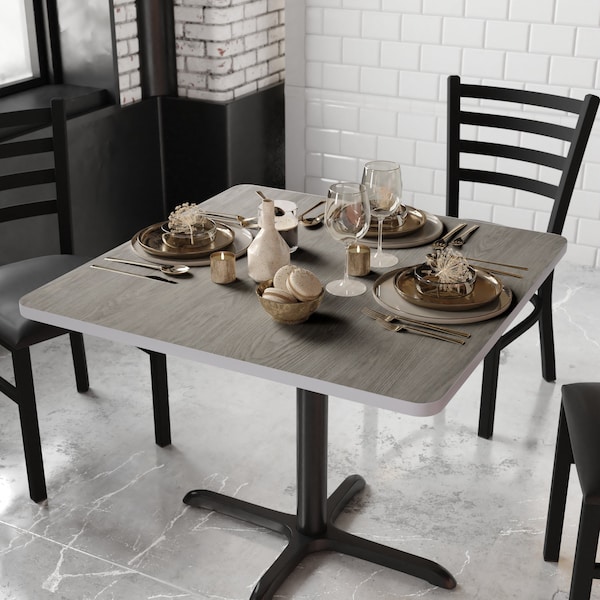 Flash Furniture Glenbrook 36in. Square Table Top w/White or Gray Reversible Laminate Top - XU-WHGY-3636-GG