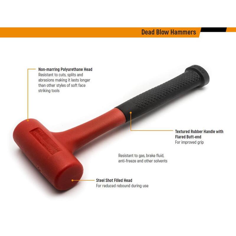GEARWRENCH 18 oz Dead Blow Hammer with Polyurethane Head - 82240