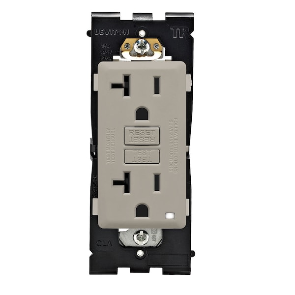 Leviton Circuit Interruptor, 20A, 125V AC, 2, 3 Poles - RGF20-WS
