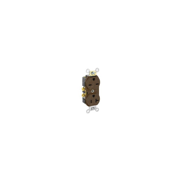 Leviton Electrical Receptacles 5-20R 6-20R Ind Grd Side Wired Rcp Brown - 5842