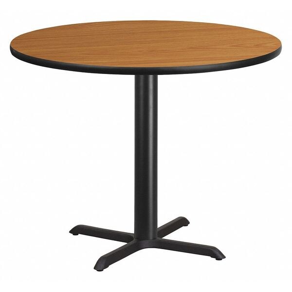 Flash Furniture Round Natural Laminate Table, 42" W, 42" L, 31.125" H, Laminate Top, Wood Grain - XU-RD-42-NATTB-T3333-GG