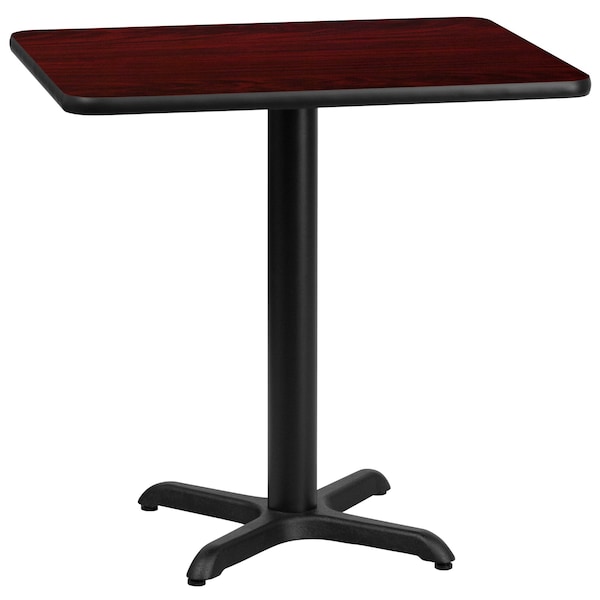 Flash Furniture Rectangle Laminate Table, 24" W, 30" L, 31.125" H, Laminate Top, Wood Grain - XU-MAHTB-2430-T2222-GG