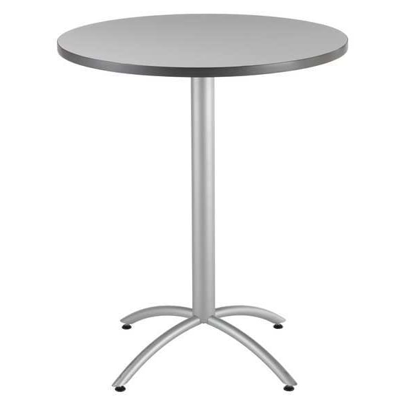 Iceberg Round CafÃ©Worksâ„¢ Table, Walnut - 36" Round x 42"H, 36" W, 42" H, Laminated Melamine Top, Walnut - 65667